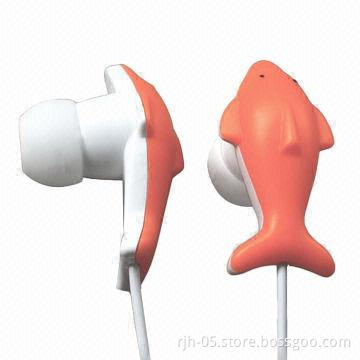 Cartoon children cute animal earphone with dolphin design